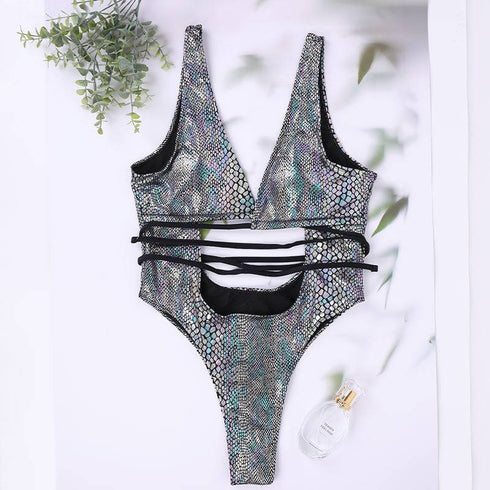 One-piece Swimsuit Feminine Halter
